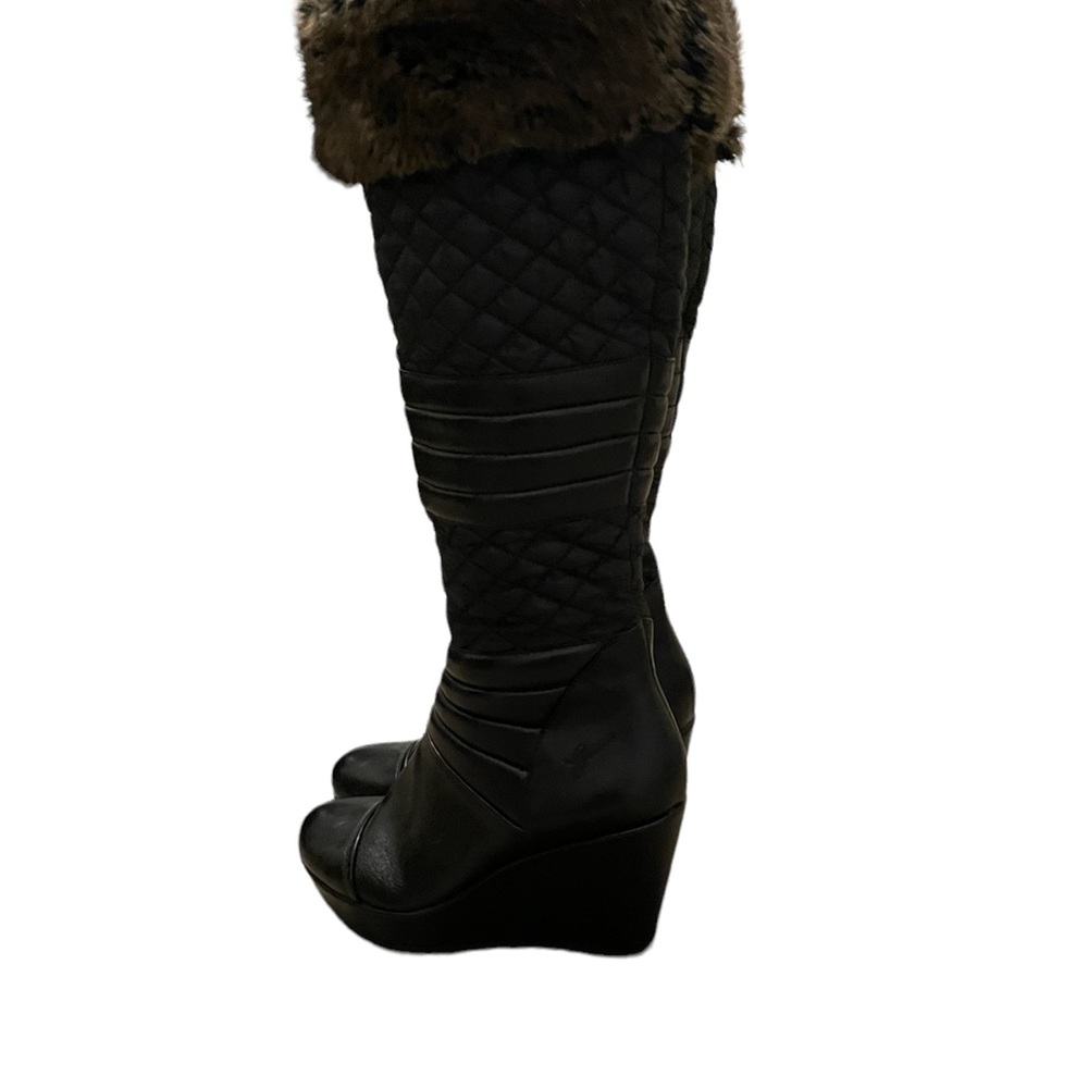NWOT Guess black winter wedge boots - Picture 3 of 4